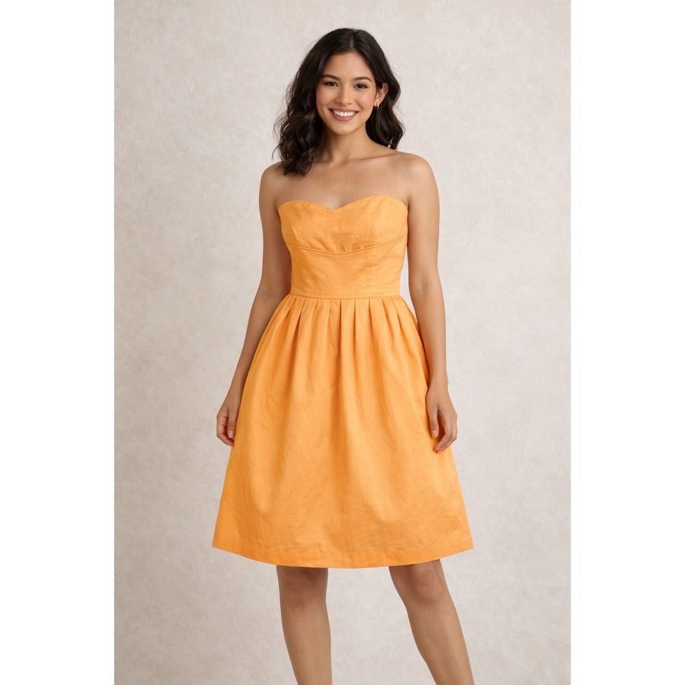 J.Crew Special Occasions Orange Cotton Tulle Dress 8P RN77388